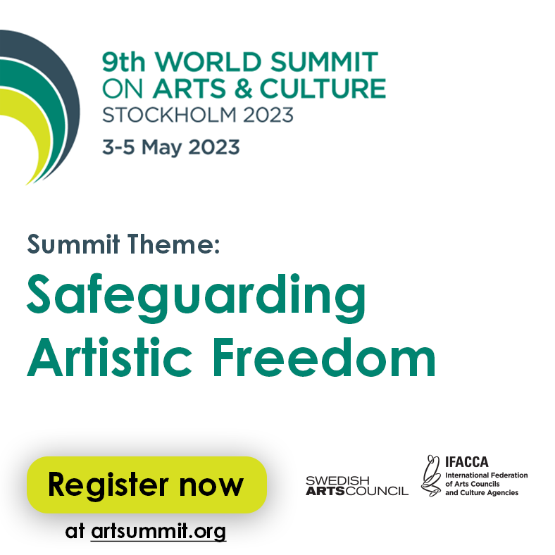 ifacca's tweet photo. May isn’t far away. Have you registered for #ArtSummitSweden yet? Don’t miss out on participating in this highly participatory platform to exchange ideas with representatives of government and civil society. Registrations close 14 Apr!
https://t.co/h6IygYvSzt
#ArtisticFreedom https://t.co/VWoMDJB2Yu