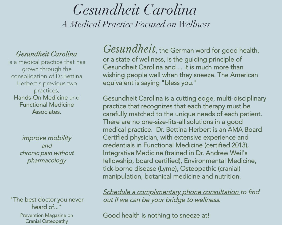 DrEddyClinic's tweet photo. RT @GesundheitCHS: Are you ready to get to the bottom of why you feel the way you feel? Visit https://t.co/ffs5o21K2c to schedule your complimentary phone consultation. #gesundheitcarolina #gesundheitcarolinallc #chsbiz #charlestonsc #charleston #mountp… https://t.co/25KeeI3KUh