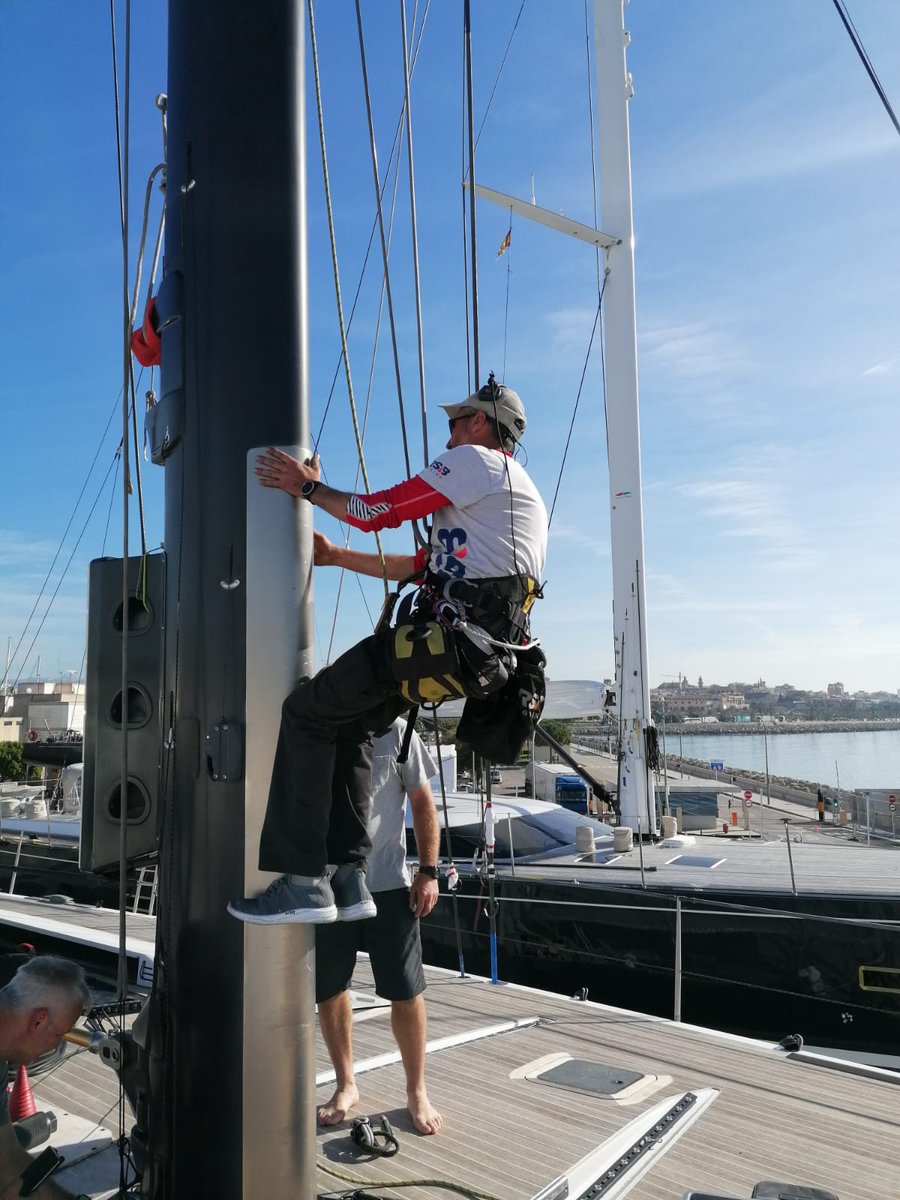 RSBRigging's tweet photo. Many of the Wally fleet are also getting into gear approaching the end of March. Galeteia's rig is back in...stepped whilst on the hard last week.

We are so lucky to be enjoying some warm early spring days!

#wallyyachts #galeteia #rigstep #rigginginpalma #worldsbestyachtriggers https://t.co/cB3rhta4Rn