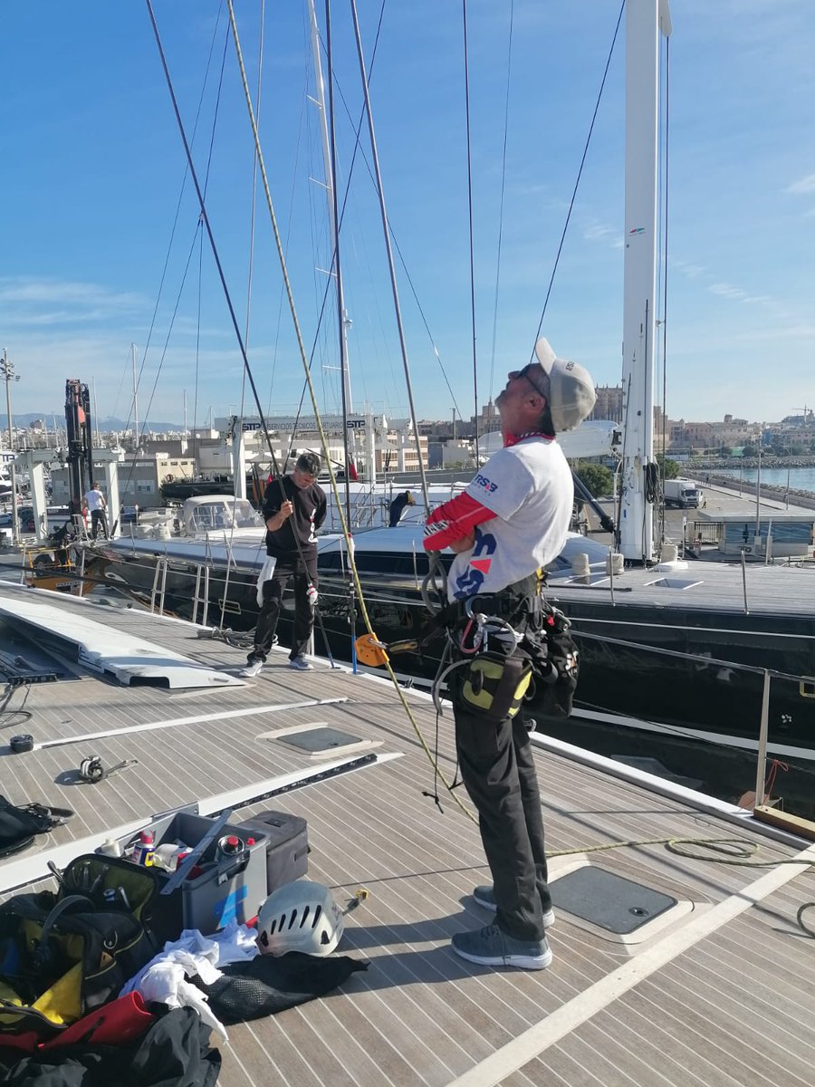 RSBRigging's tweet photo. Many of the Wally fleet are also getting into gear approaching the end of March. Galeteia's rig is back in...stepped whilst on the hard last week.

We are so lucky to be enjoying some warm early spring days!

#wallyyachts #galeteia #rigstep #rigginginpalma #worldsbestyachtriggers https://t.co/cB3rhta4Rn