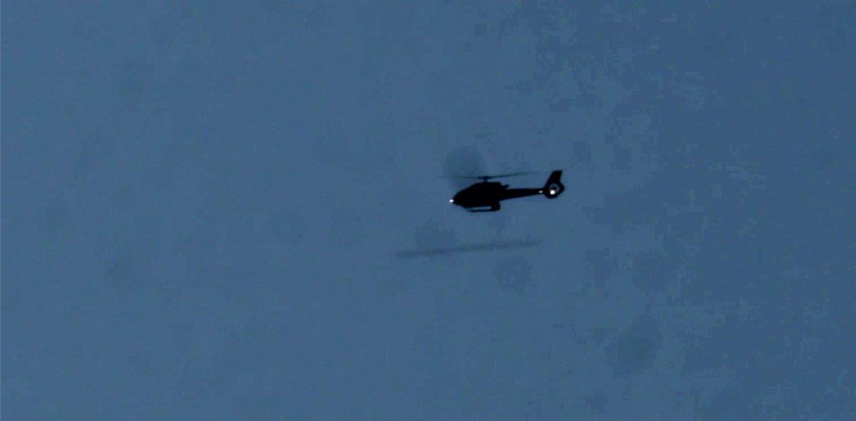 MickWest's tweet photo. Skinwalker Ranch: This UFO was seen shooting past the helicopter at incredible speed, raising lots of safety concerns (Taylor: "That's crazy! We were in there!", Pilot: "It concerns me")

Later it shows up again, but this time you can tell it's a fly. Nobody says anything. https://t.co/7C8Ijidqly