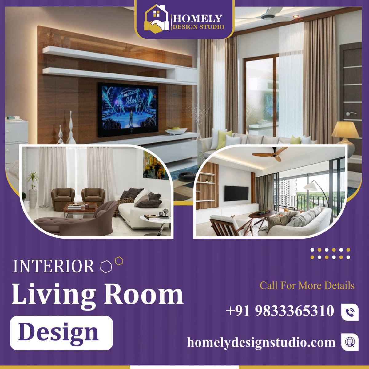 HomelyDesignSt2's tweet photo. 🏠🛋️✨ Interior Living Room Design ✨🛋️🏠
Looking to transform your living room into a stylish and cozy space? Look no further! Our design team has curated the perfect blend of comfort and elegance to create a living room you'll love to come home to. 💕 https://t.co/qTHKmofiPe
