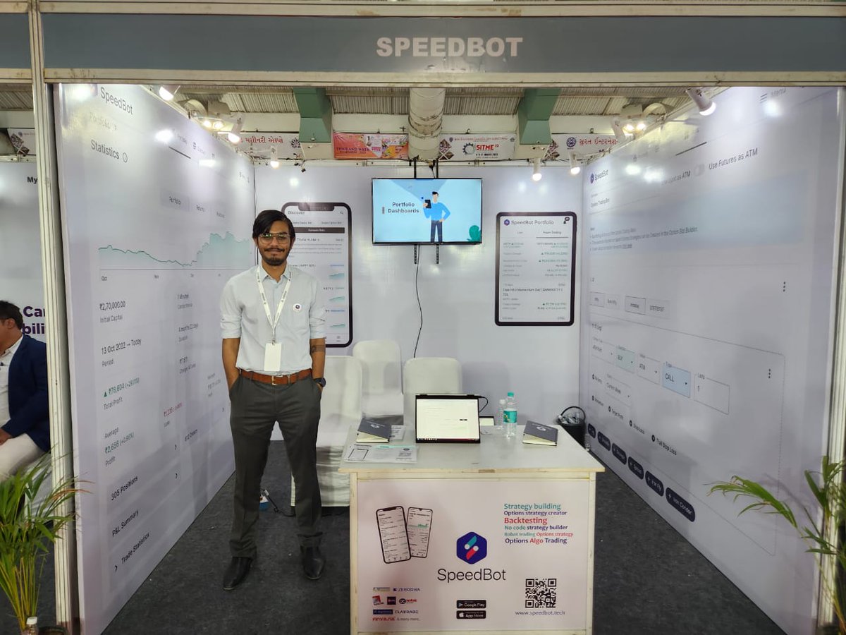 SpeedbotT's tweet photo. Our team attended the Options Conclave 4.0 by @JAINAM_BROKING  in #Surat &amp; it was a great event! Big thanks to all the participants who showed interest in #SpeedBot &amp; a special shoutout to #JainamBroking. Can't wait for future events like this! #OptionsConclave  #optionsfuturehai https://t.co/pRTDt5mgas