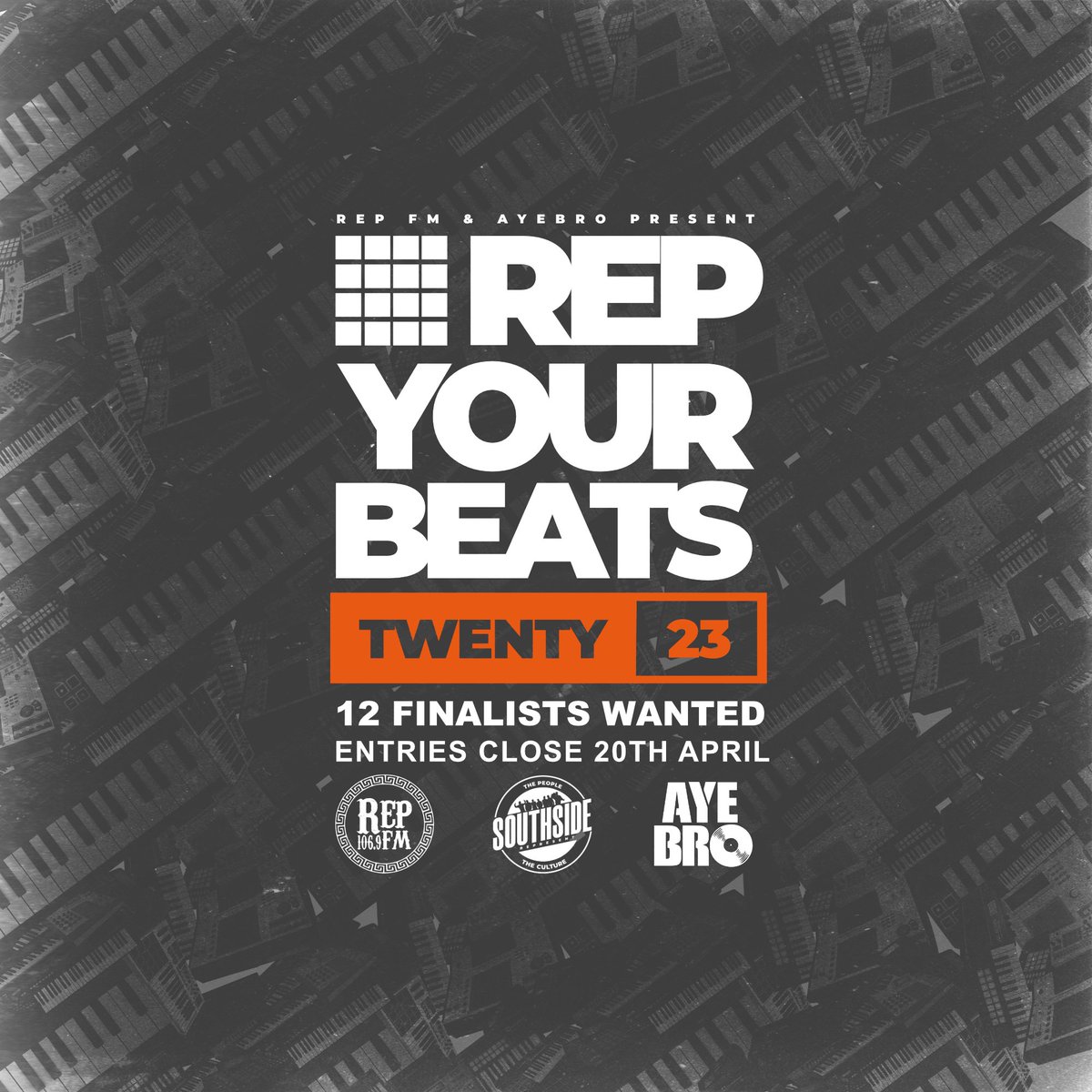 ayebronz's tweet photo. @REPFM x AYEBRO Present 'Rep Your Beats' 2023.
12 Finalists needed ...
Full details at https://t.co/rEl0WLqbWr https://t.co/aYdZYiBNKC