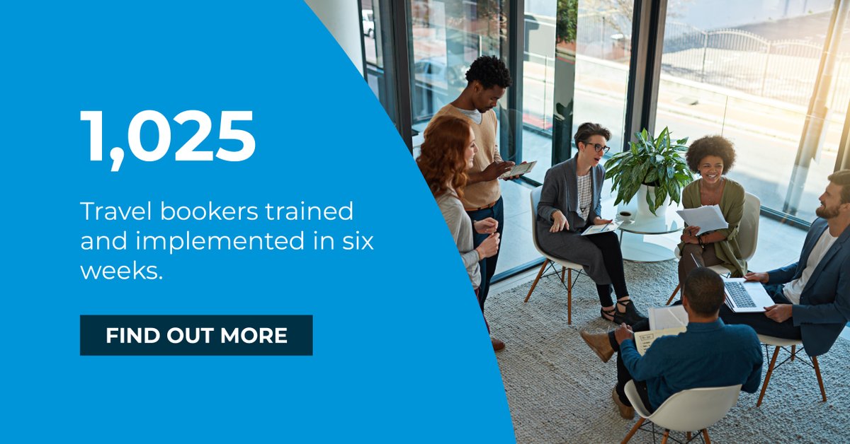 CTM successfully implemented a #travelprogram and policy from scratch in just six weeks and provided training to 1,025 travel bookers. Find out how: au.travelctm.com/corporate-trav…