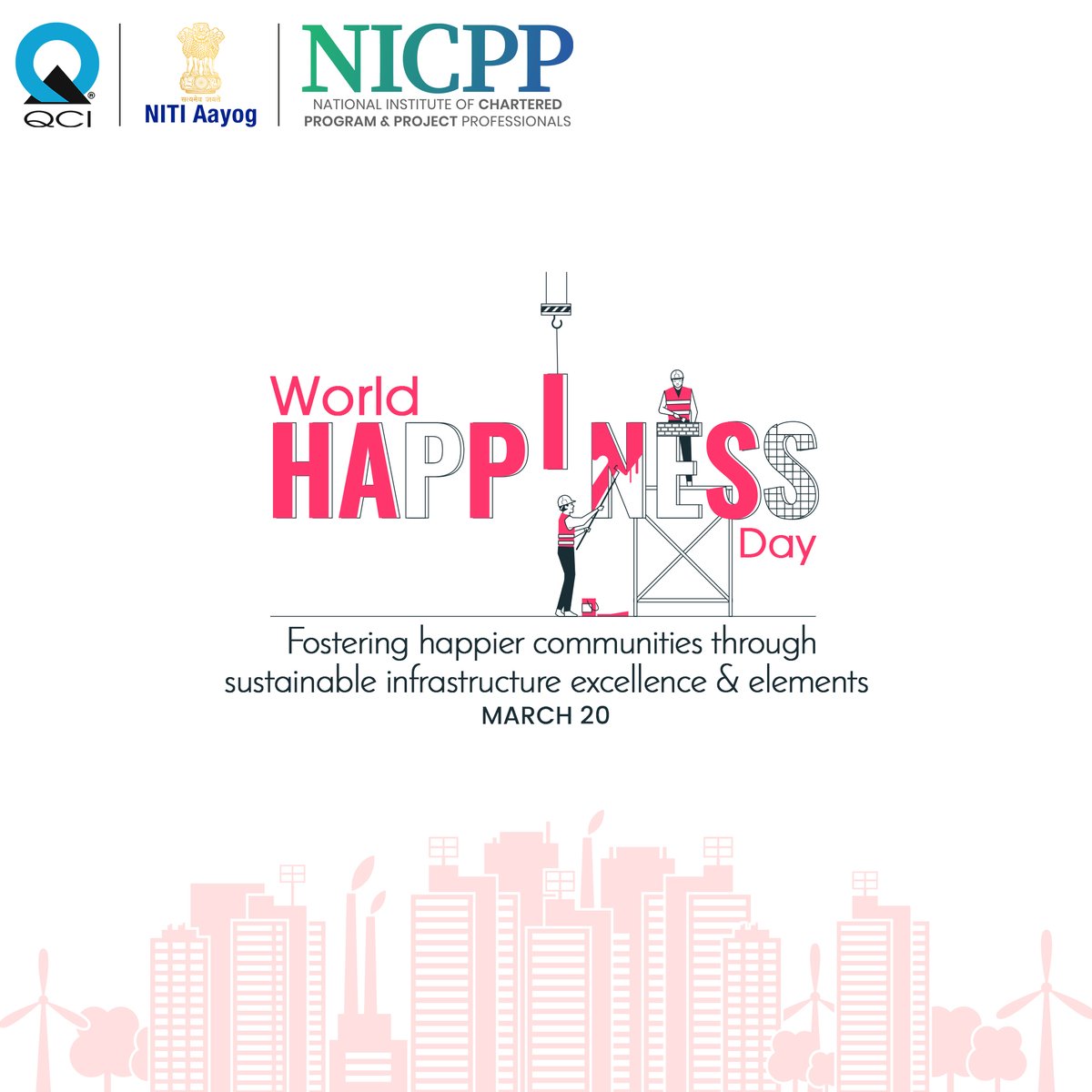 QCI_NICPP's tweet photo. Creating #sustainable &amp; people-focused infra is key to happier communities. 
Let's build a culture of excellence in India's infrastructure sector for a brighter future. 

#ProgramManagers can help achieve this w/ NICPP certification. 

Visit https://t.co/224bvXir2q for more info. https://t.co/fPbvt375nc