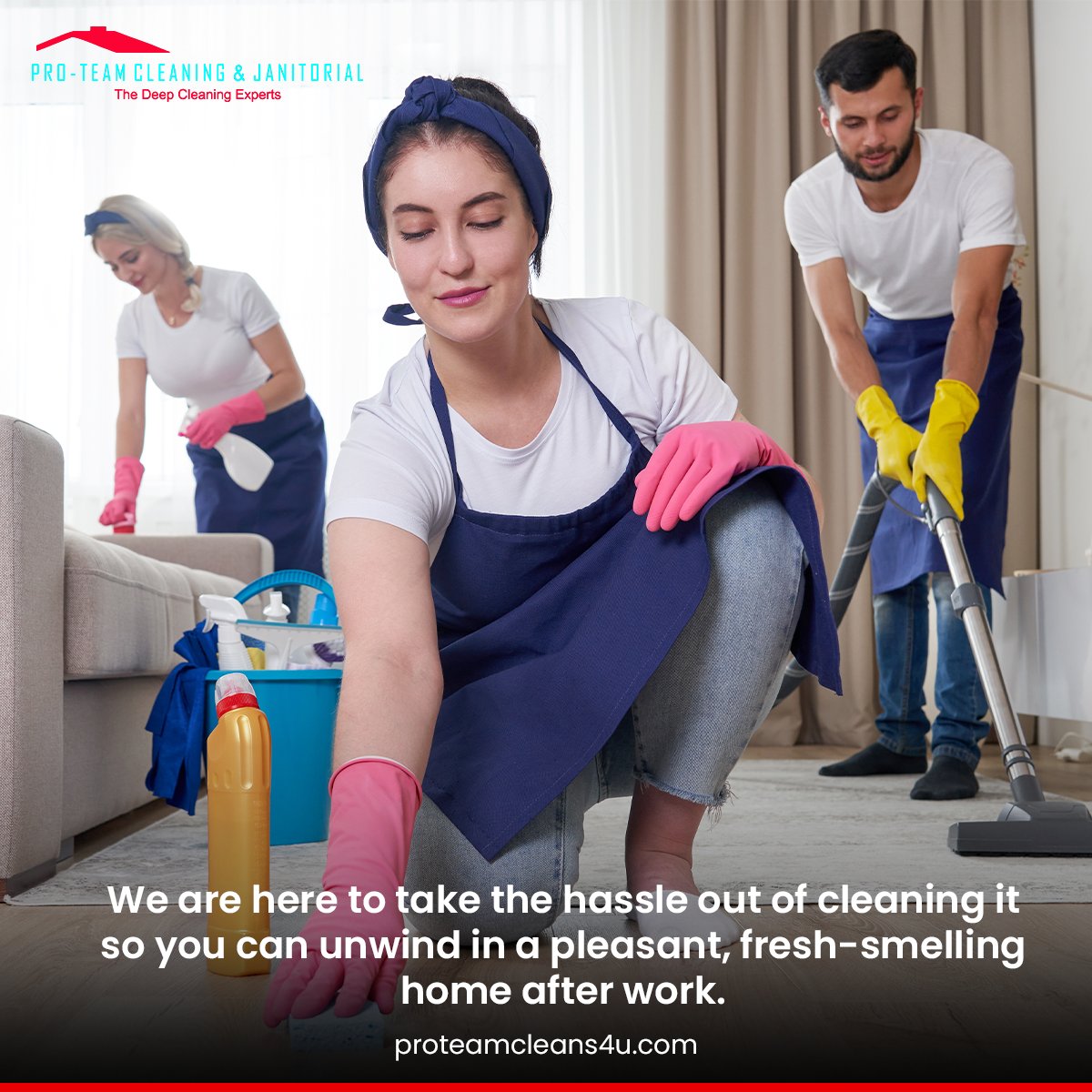 Pro-team cleaning has a team of expert cleaners who will make your homes shine like never before; from emptying the trash cans to leaving your bathrooms sparkling clean, you can rest assured that when we go.

#cleaningservice #apartmentclean #cleaning #Bakersfield