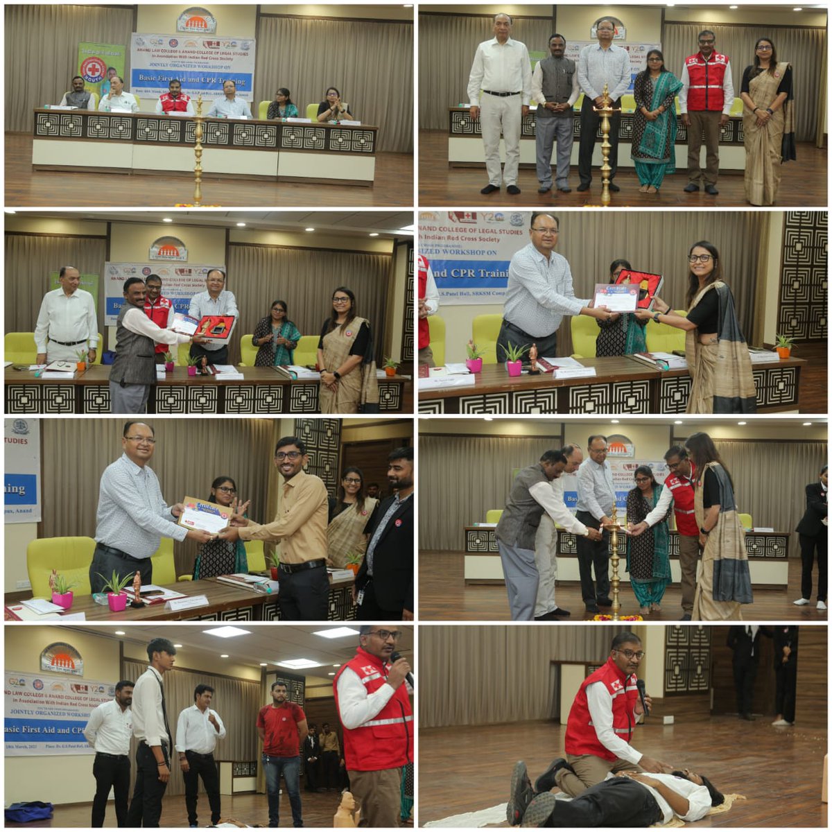 NSSALCAnand's tweet photo. ALC NSS Unit organized One Day Workshop on “Basic First Aid and CPR Training” in association with Indian Red Cross Society on 18/03/2023 at Dr. G. S. Patel Vidhyabhavan &amp; Bhaikaka Hall, Anand. More than 250 volunteers participated and became members of Indian Red Cross Society. https://t.co/ixAWC0NW6y