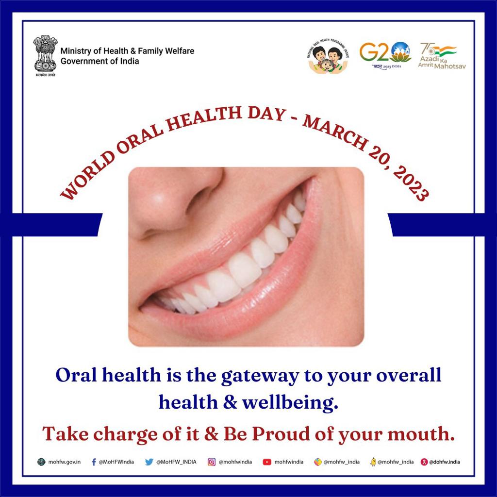 A mouth with healthy gums, strong teeth, neutral breath and a clean tongue often reveals overall good health and hygiene. It is important for your overall well-being.

#WorldOralHealthDay