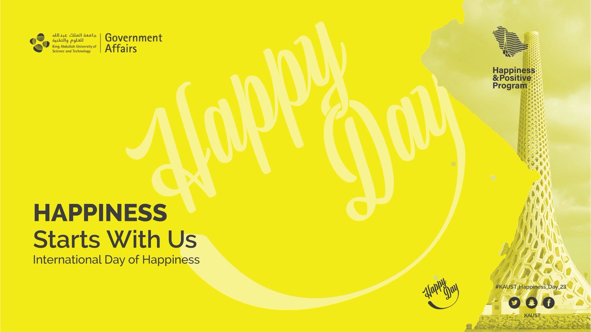 #كاوست تتمنى لكم يوما سعيدا 
#اليوم_العالمي_للسعادة
#KAUST_Happiness_Day_23
#IneternationalDayOfHappiness