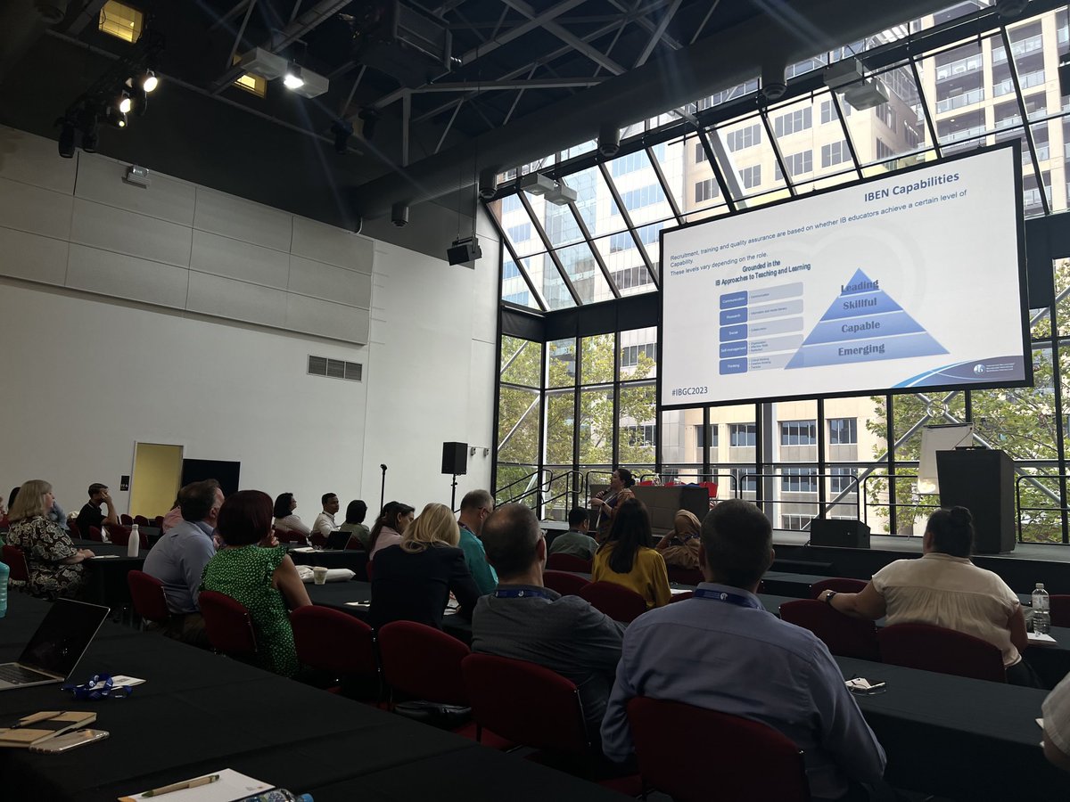 IBEN updates session well attended! Great to have so many in one place giving feedback on our barriers and challenges of our roles. Unanimous in the room IBEN would like a return to face to face workshops and visits. Survey us ⁦<a href="/iborganization/">International Baccalaureate</a>⁩ on our views? #IBGC2023