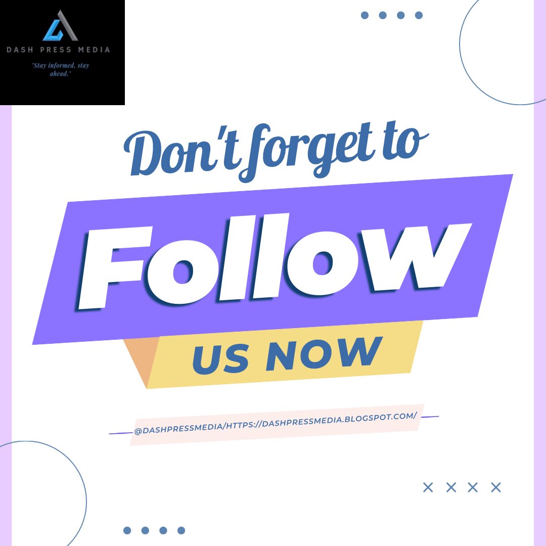 dashpressmedia's tweet image. Dear Amazing Audience Kindly Follow us on Instagram 
👇

instagram.com/dashpressmedia…

Kindly follow us on Twitter 
👇



Our social media handles: @dashpressmedia on Facebook, Instagram and Twitter