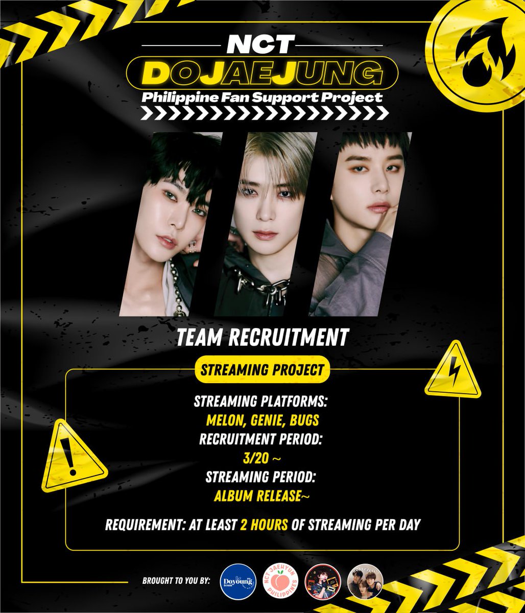 𝙉𝘾𝙏 𝘿𝙊𝙅𝘼𝙀𝙅𝙐𝙉𝙂 - PH Fan Support Project

Streaming Team Recruitment NOW OPEN! 

Sign up here: bit.ly/djjstrm
Recruitment period: 3/20~

<a href="/DoyoungTeamPH/">#AlwaysWithDoyoung</a> <a href="/NCTJAEHYUNPH/">NCT Jaehyun Philippines</a> <a href="/JungpsPH/">🍬 JUNGWOO SUGAR OUT NOW 🍬</a> <a href="/DoJaeJungPH/">NCT DoJaeJung PH</a> 

#NCT #DOJAEJUNG #도재정
#DOYOUNG #JAEHYUN #JUNGWOO
#도영 #재현 #정우