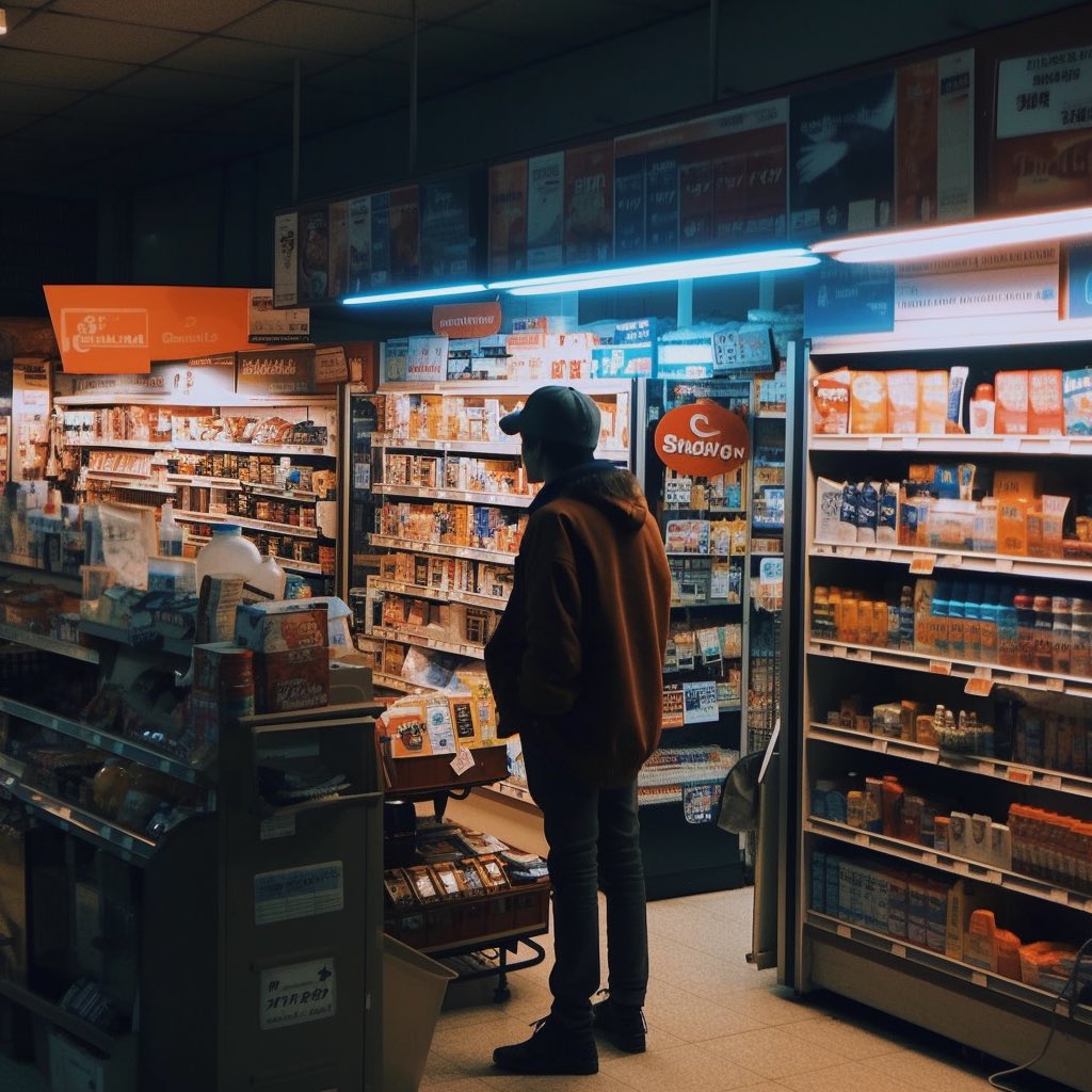 Getting snacks at 1 AM