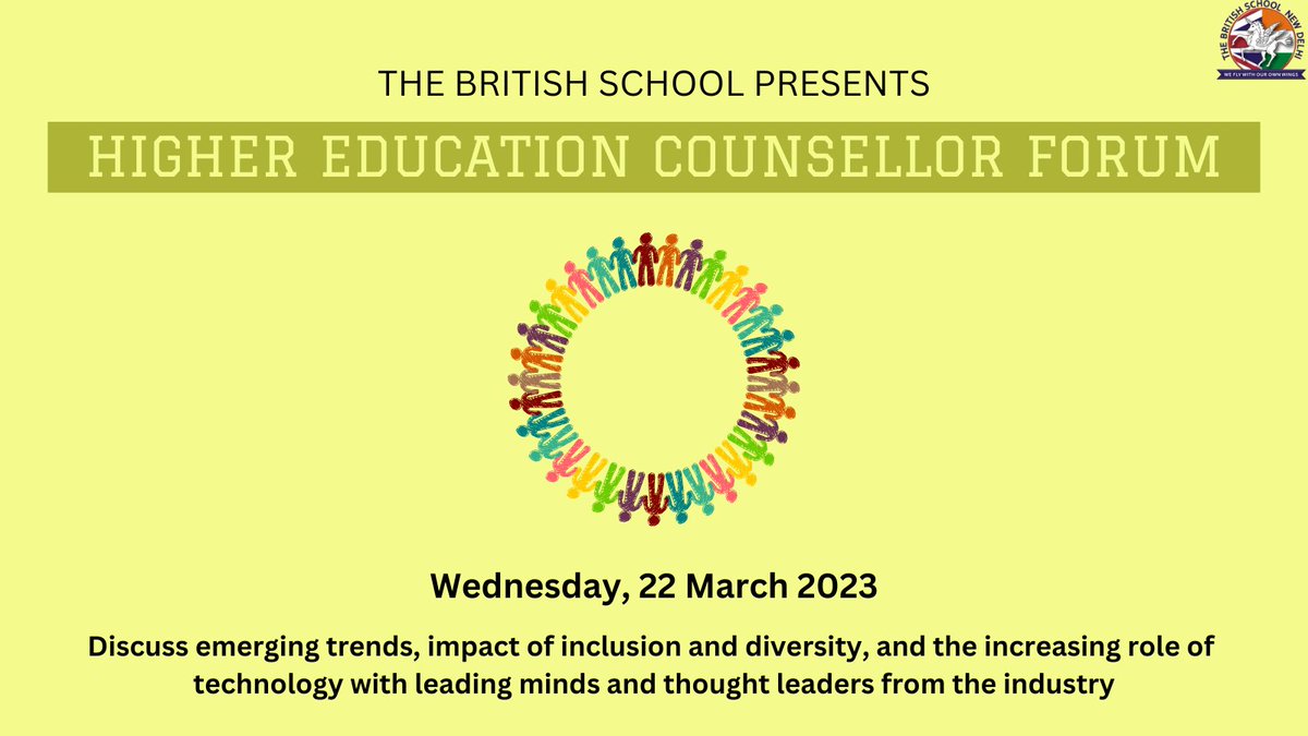 TBS proudly presents the first Higher Education Counsellor Forum! Meet inspirational speakers, global educational representatives and the counselling community of schools in India. We look forward to welcoming international speakers and attendees from 45 schools to TBS! #TeamTBS