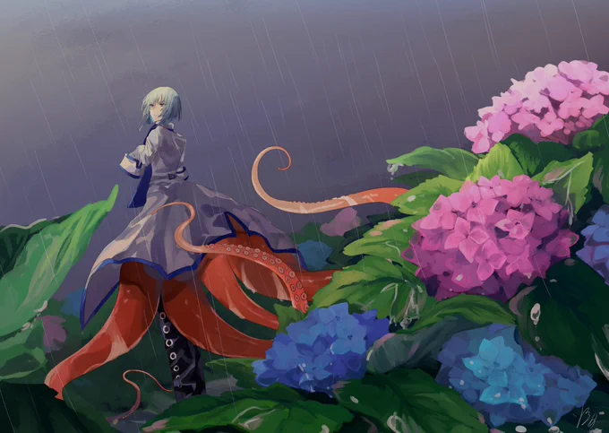 こちらフカミさんイラスト本に掲載した絵です#funamuseart #wadanoharaandthegreatbluesea 