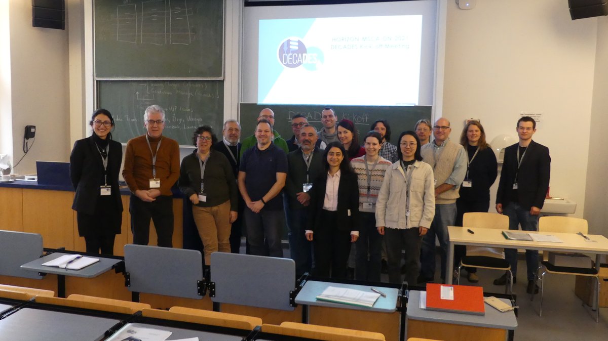 This is it!!! This is DECADES!!!

These are the people behind DECADES which have jointly kicked off our project during their first meeting at the Leibniz University Hannover, Germany. 

We will welcome our 10 PhD candidates in our next consortium-wide event in November!