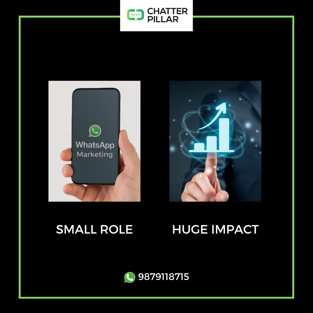 Don't believe us? 
Book a free demo today!
.
.
.
.
#smallrole #smallrolehugeimpact #trending #topicalpost #trendingformat #whatsapp #whatsappmarketing #chatterpillar #whatsappforbusiness #businessgrowth #digitalmarketing