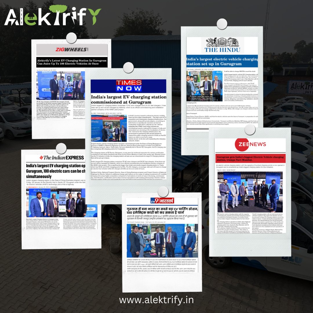 alektrify_'s tweet photo. #Alektrify installed India's largest EV charging station that can charge up to 100 electric cars at Sec-52, Gurugram.

Aaj Tak: https://t.co/f8hZ2RqOU3

#chargingstations | #electricvehicles | #evchargingstations | #chargingpoints | #evcars https://t.co/6Yh6pbX79E
