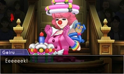 today's clown of the day is Geiru Toneido from Ace Attorney! 