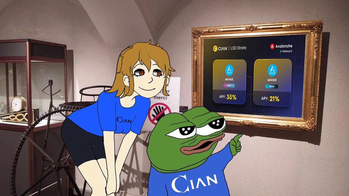 Farrsol's tweet photo. My friend #Pepe told me to join @CIAN_protocol  #sAVAX leveraged staking strategy and start maximizing yields.

The chance to earn higher returns!🐬

#LeveragedStaking #LSDs https://t.co/I7vYwOg8Xf