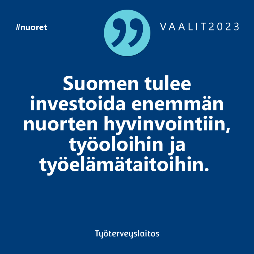 Työpaikoilla pitää satsata positiivisten asioiden vahvistamiseen, jotta saamme kaikki nuoret paremmin työelämään ja työn imuun. #nuoret #työelämä #vaalit2023 ttl.fi/ajankohtaista/…