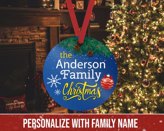 Personalized Christmas Ornament, With Family etsy.me/3jfPQKL #freeshipping #christmasgiftidea #christmas2019 #personalizedgift @etsymktgtool