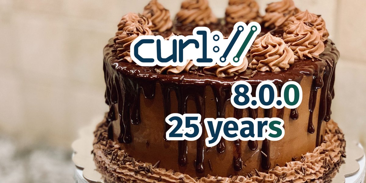 bagder's tweet photo. curl 8.0.0 https://t.co/eY13quEcQM - on curl's 25th birthday we ship version 8.0.0. Six security vulnerabilities and 130 bugs are fixed. https://t.co/C7jAj7AUhI
