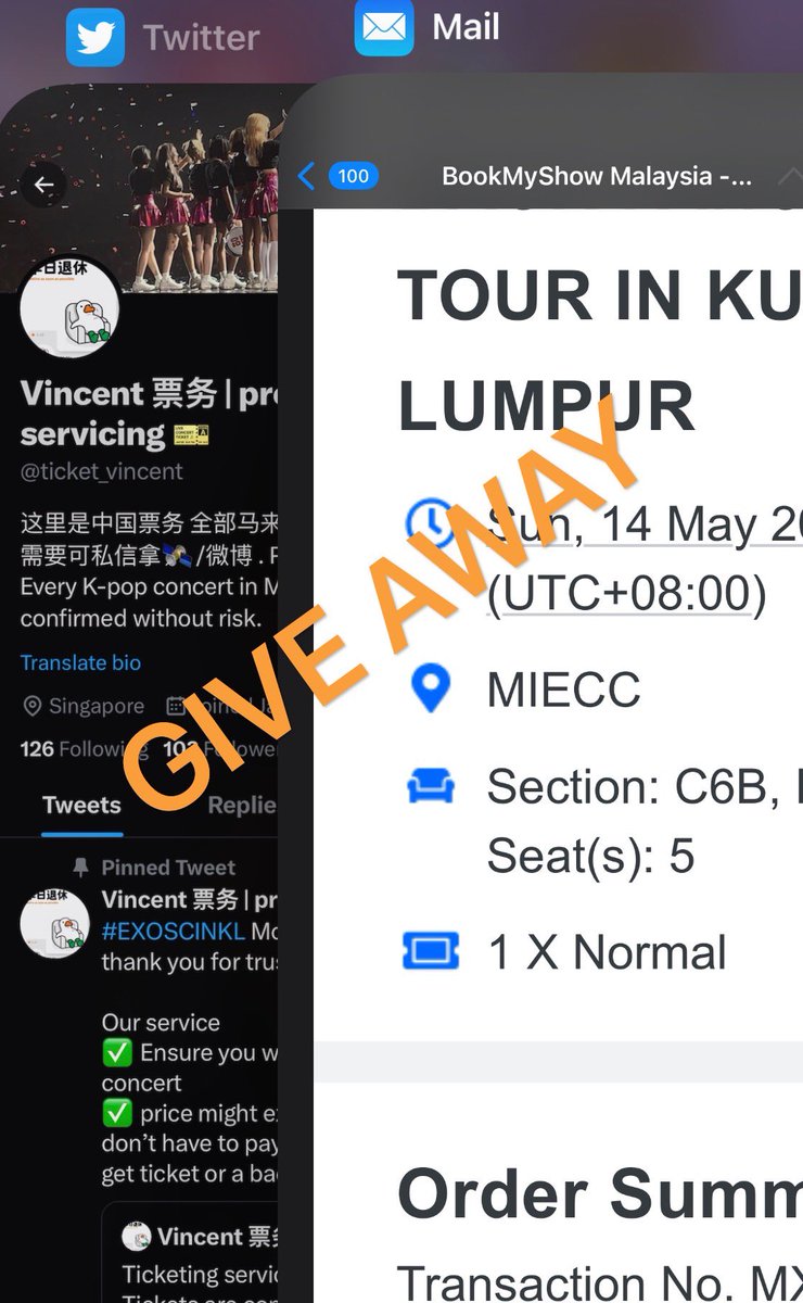 EVENMORE_TICKET's tweet photo. ‼️‼️Give Away One Ticket（PS3）🎫✅

All you need to do is
✅Follow me
✅ Retweet this post
✅ Comment below - #EXOSCINKL 

💁🏻‍♂️Thank for all supporting from every of my customers
✅We have received more than 80 orders and we successfully secure for all

💁🏻‍♂️Declined and pick on 10/4 https://t.co/UAEvZTOrtL