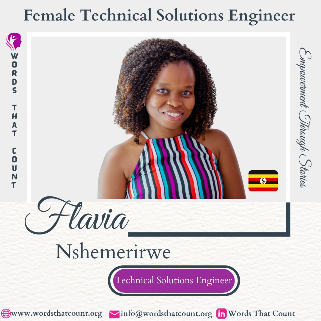WordsAfrica's tweet image. As a Cloud Technical Solutions Engineer, @fnshem256 provides technical support &amp;amp; guidance to customers, identifies root causes of problems, and develops solutions to meet customer needs at @Google;

wordsthatcount.org/female-technic…

@Makerere #empowermentthroughstories #solutionsengineer