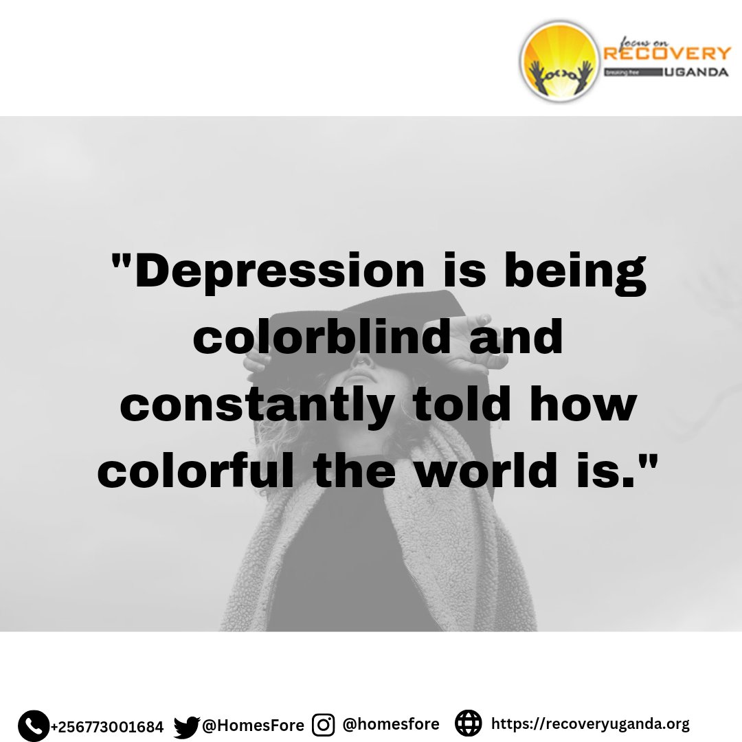 HomesFore's tweet image. &quot;Depression is being colorblind &amp;amp; constantly told how colorful the world is.&quot; If you&apos;re depressed or know someone who is, it&apos;s important to seek professional help. Depression is treatable. #depression #mentalhealth #overcomingdepression
