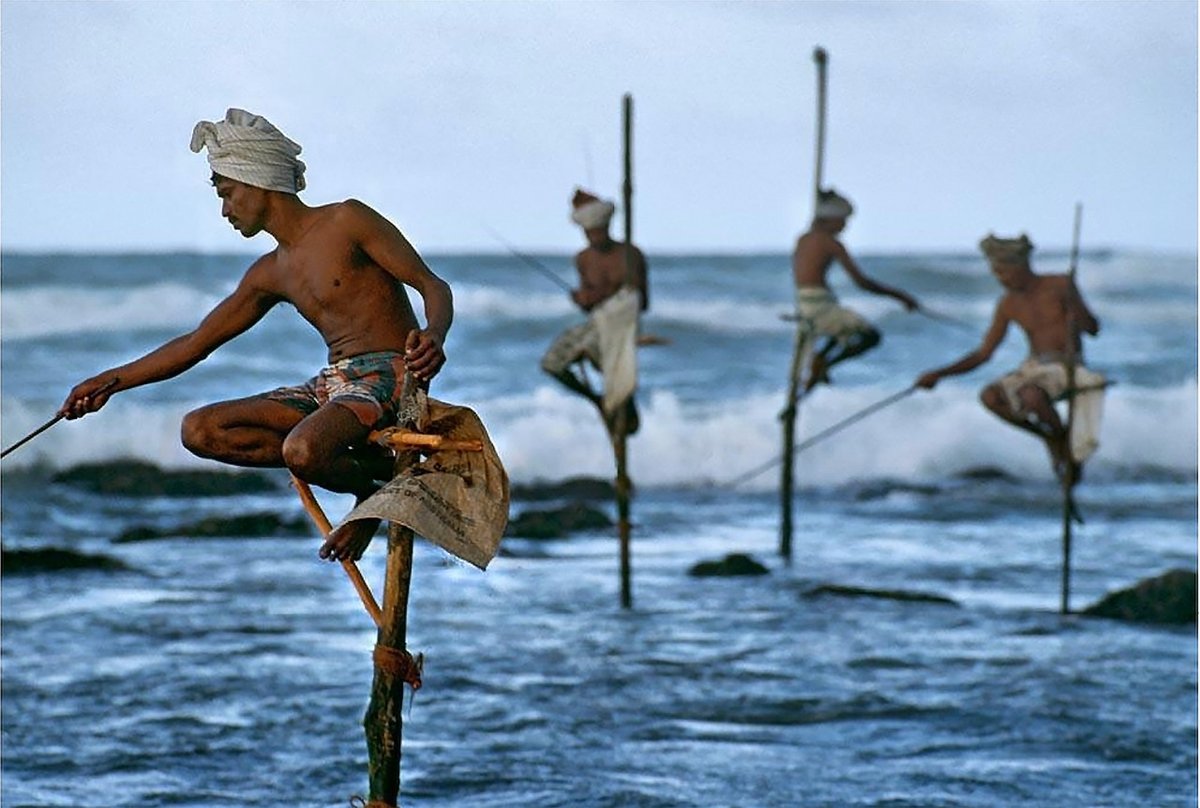 Fishermen at Weligama by Steve McCurry , 1995