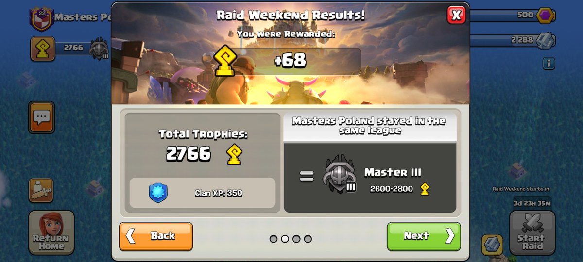 Damian29716721's tweet photo. Another weekend is over so we finish Clan Raid Weekend!
GG all!
#ClashOfClans #ClashOn #Capital #ClanRaid #RaidWeekend #Clan #Poland https://t.co/gwUpiVoNGe
