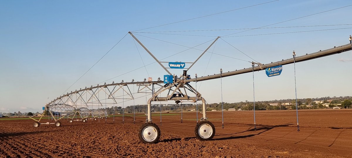 Dry commissioning and GPS guidance configuration on a new Valley GPS Polylined Precision Corner in the Lockyer Valley. Some valuable country so need to get all of it. Contact us to see some of the new Sprinkler Sequencing/Control in action!