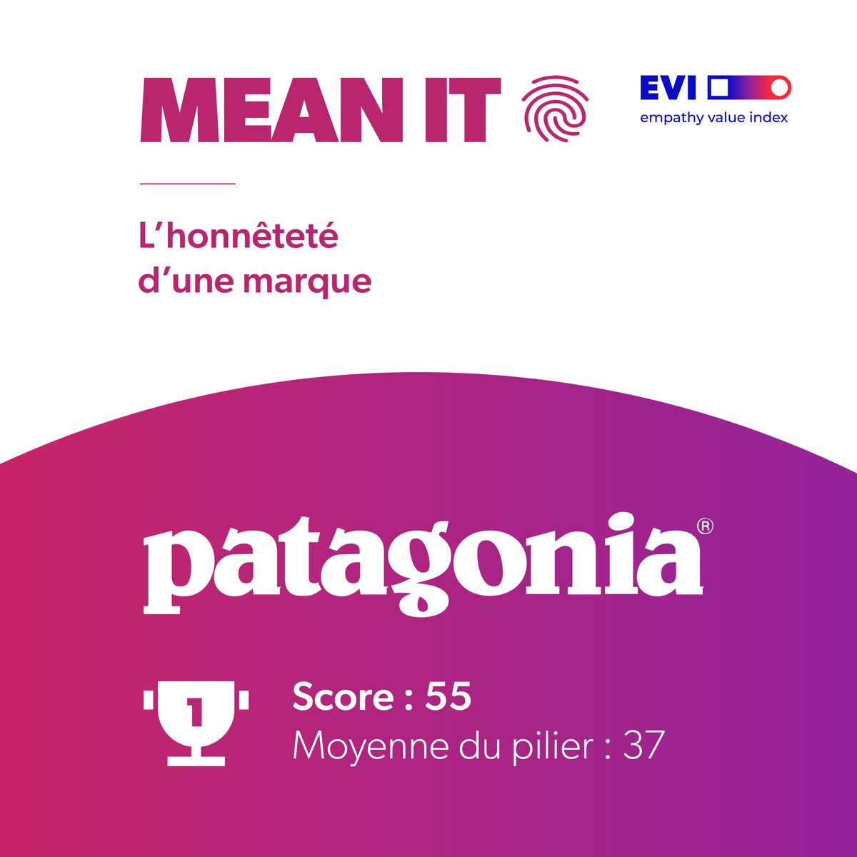 TheOvalOfficeFR's tweet photo. "Vive l'authentictité !
@Patagonia est la marque la plus honnête dans sa communication.
Bravo Patagonia, c'est dans votre nature 🏔️
Retrouvez le classement intégral de notre #EmpathyValueIndex dans notre livre blanc.

#connectforreal #EVI #Empathy" https://t.co/TR8xFEzsiV
