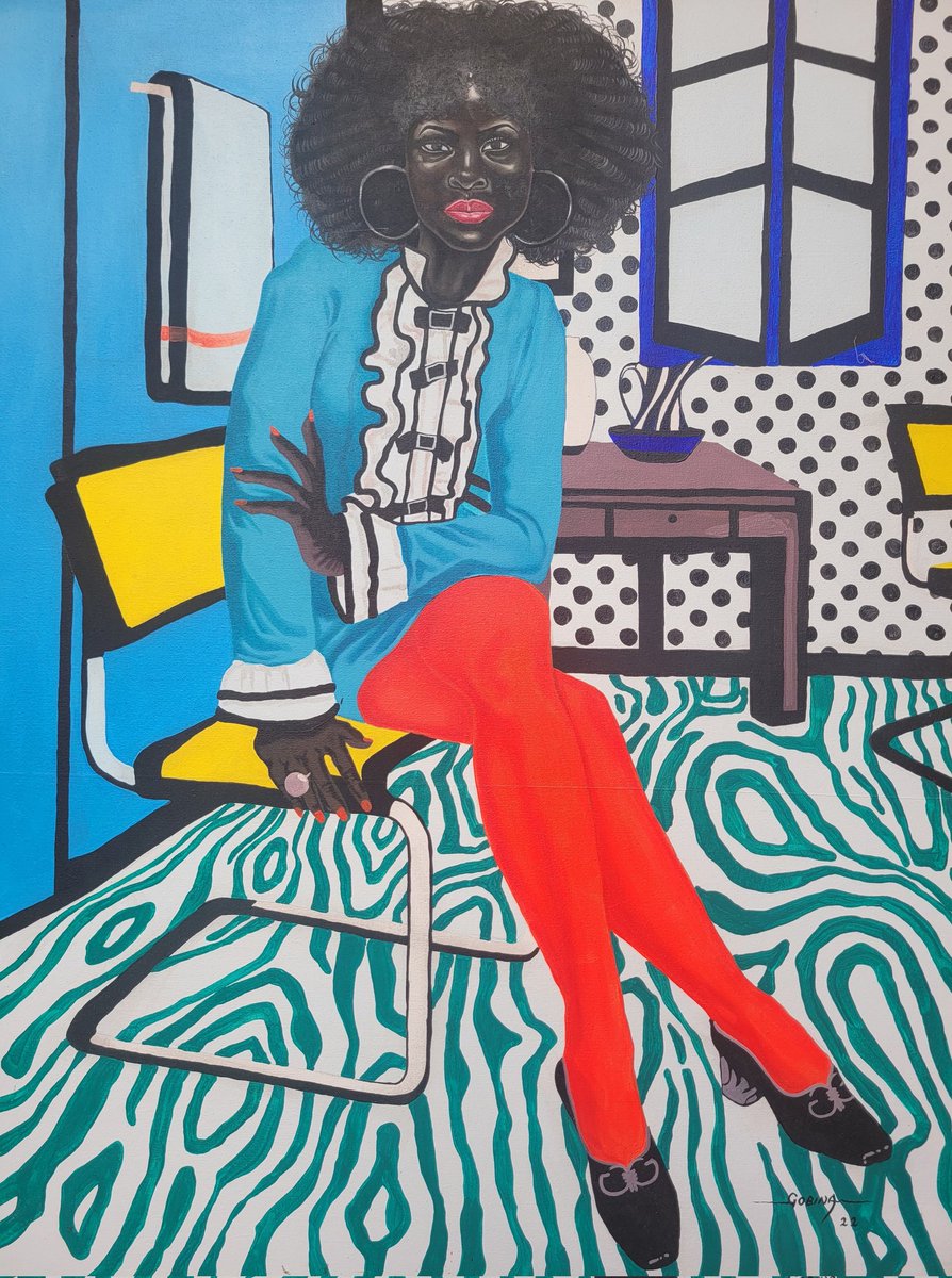 GobinaBoris's tweet photo. Black on white.... my first upload😉 #Africancontemporaryart #blackart #artcollectorsworldwide #blackbody #acryliconcanvas https://t.co/XTeBfu5aGS