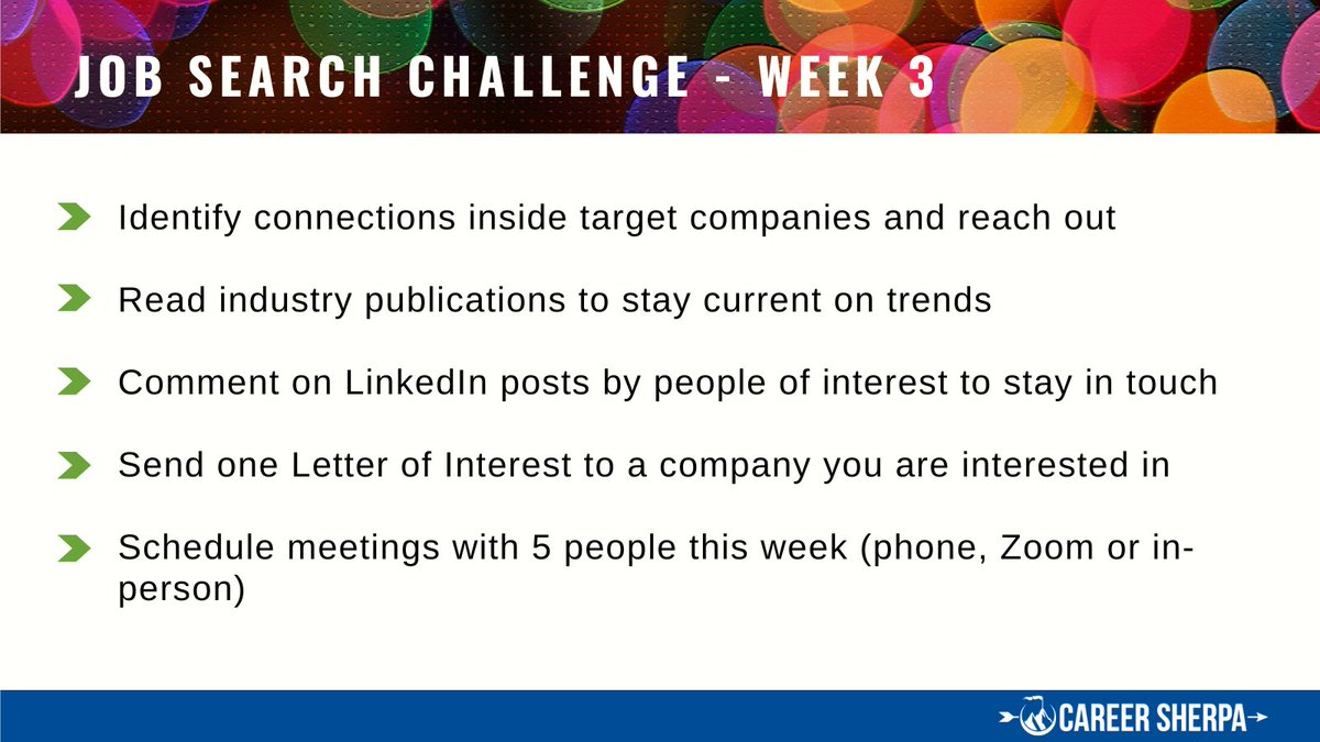 careersherpa's tweet photo. #jobsearchchallenge Week 3
#MotivationMonday https://t.co/sefCMVb6j7