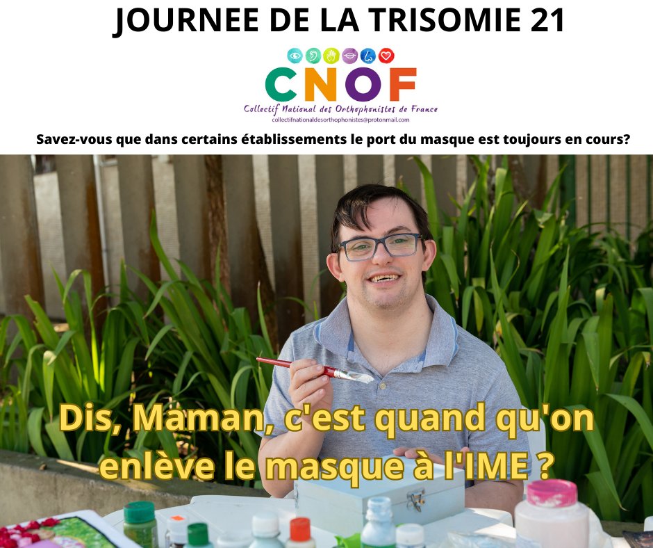 CollectifNatio1's tweet photo. Demain, journée de la Trisomie 21!
#journéetrisomie #stopMasque #COVID19 #Handicap 
@union_enfants @MamansLouves @soseducation @dupontmarieest1 
@THEVENONPierri1 https://t.co/ZGfBjeY0nW