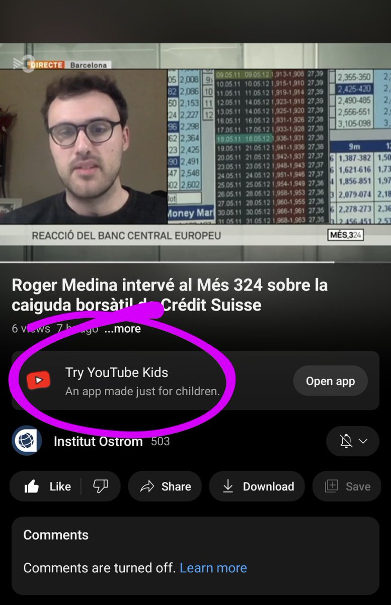 frosas's tweet photo. @InstitutOstrom hola, doneu un cop d'ull als vostres vídeos de YouTube que apareixen catalogats per a nens. https://t.co/PpXGCzfyl0