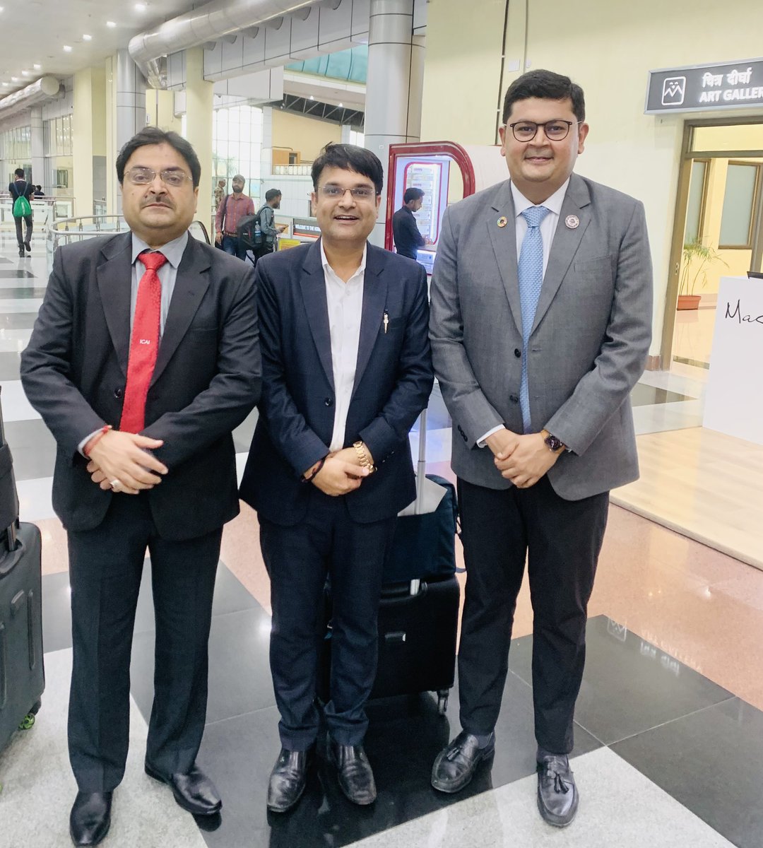 aniyadav17's tweet image. With Hon’ble President @AniketTalati ji and Vice President @CaRANJEET ji of @theicai 
#LeadershipMatters #torchbearers