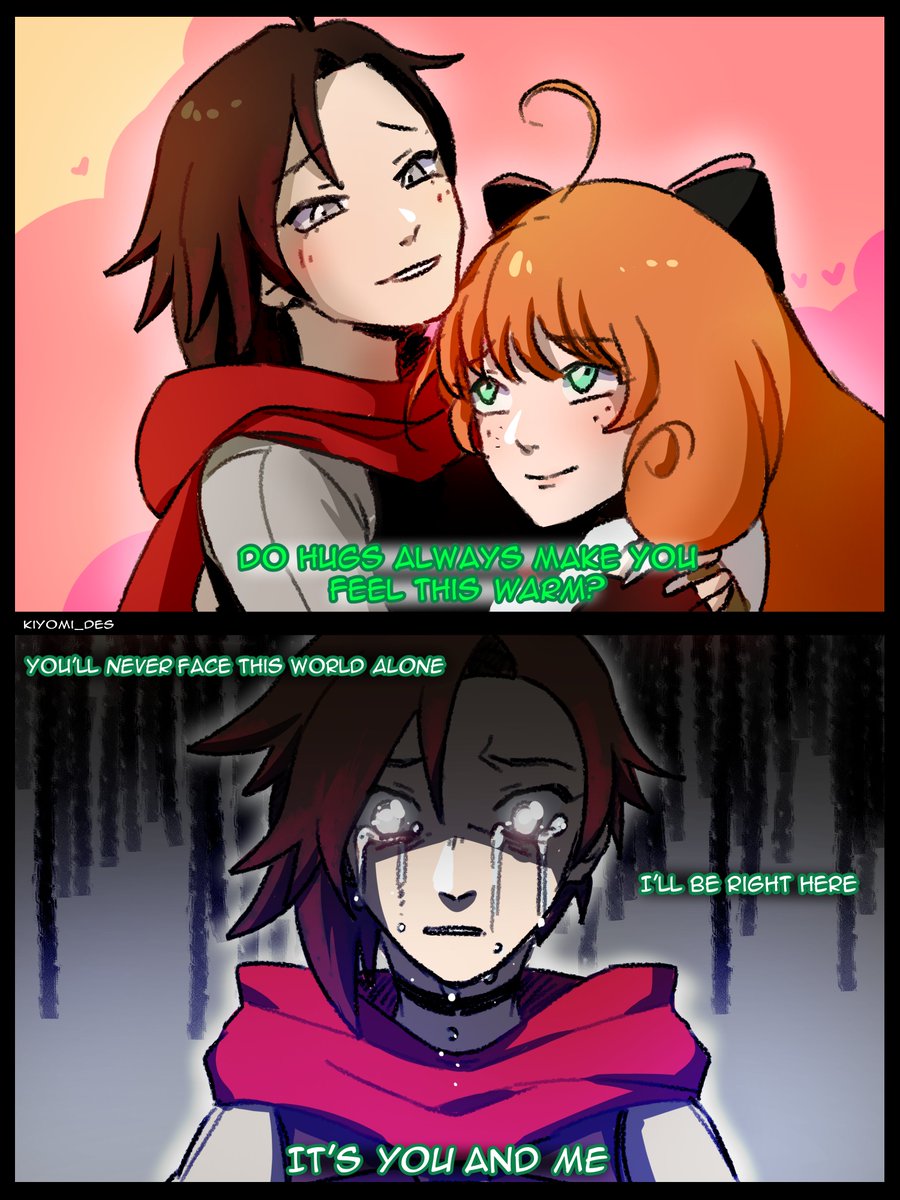 I did this when V8 ended, but it seems fitting for what's happening now in the show as well. So I'm reposting!

#rwby #NutsandDolts #PennyPolendina #RubyRose