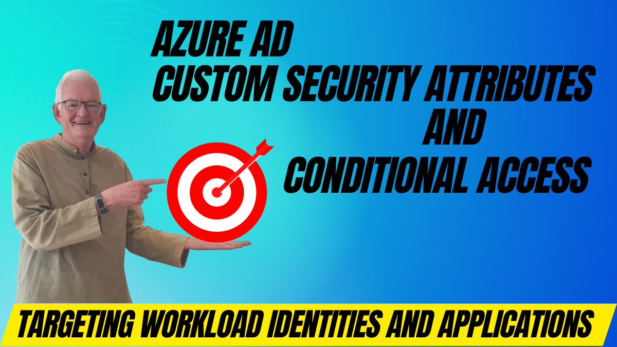 Here's my latest video on #AzureAD Custom Security Attributes &amp; Conditional Access. Learn what they are, how to create/manage them and target workloads and applications in CA. Feel free to ask questions in the comments.

youtu.be/p-MBvCEehdo