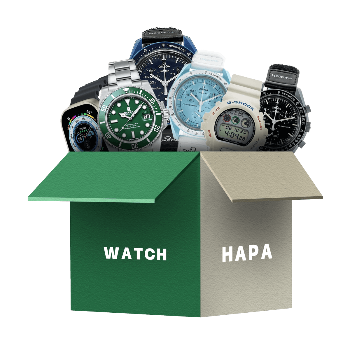HapaBox's tweet photo. ⌚️Your favorite watch is?
🔗https://t.co/yCPs1cUkH2
#mysterboxes #hapabox #AppleWatch #Omega https://t.co/NSji1frGql