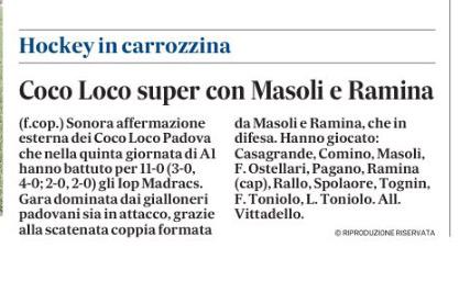 Coco_Loco_PD's tweet photo. ๐๏ธ Il Gazzettino del 17/03 parla della nostra ultima partita! ๐๐ค๐ช๐ป
#cocolocopadova #takethenextlevel #30anniversary #orgogliogiallonero https://t.co/6ubs64VZZy