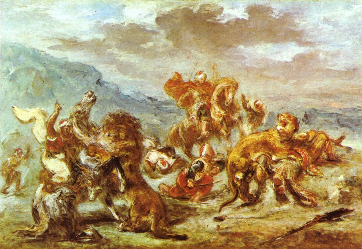 Eugene Delacroix on Twitter "Lion Hunt, 1860 delacroix orientalism