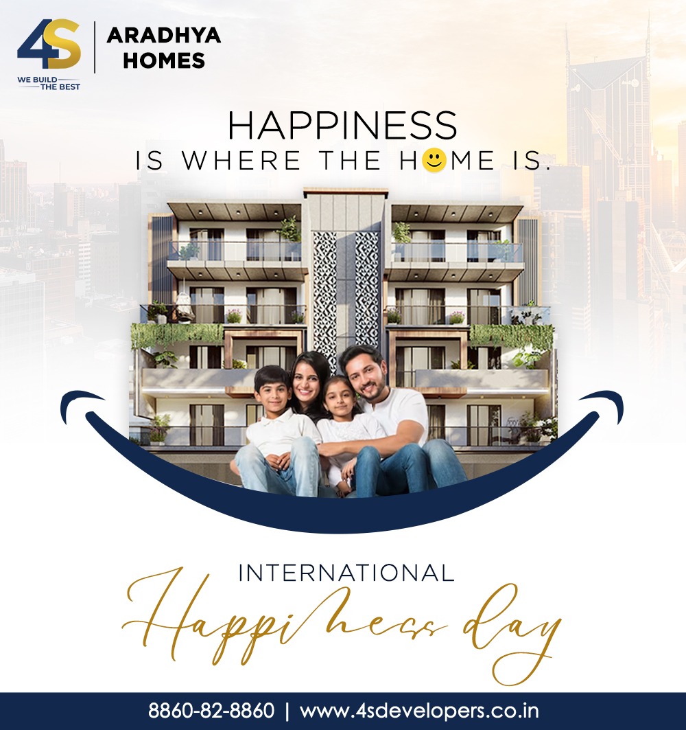 4s_developers's tweet photo. Embrace true happiness at Aradhya Homes - the home of comfort, joy, and memories.
#InternationalHappinessDay
.
.
.
#aradhyahomes #4sdevelopers https://t.co/Sfuqzc5QKZ