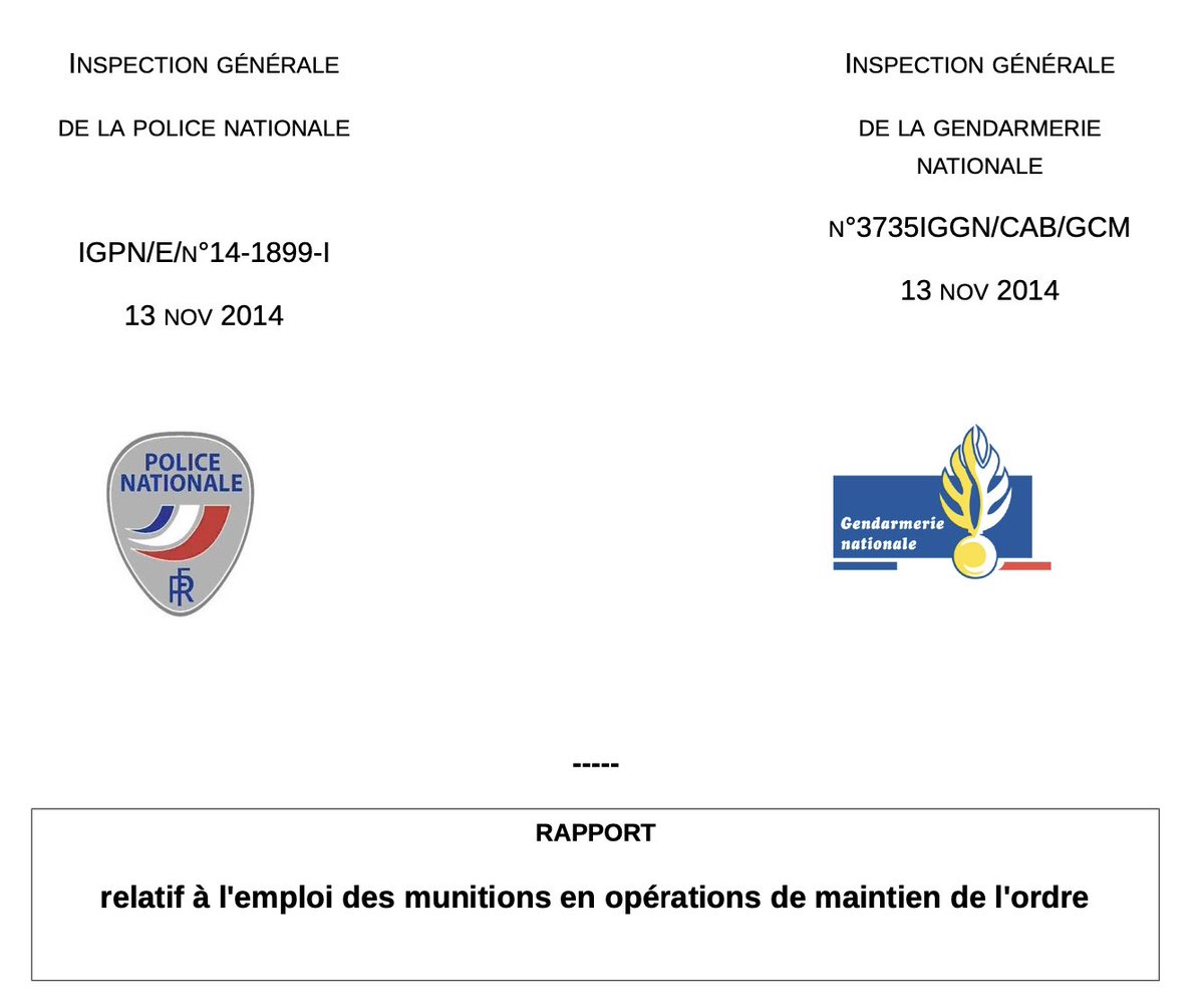 sebastianjroche's tweet photo. Utiliser des armes en maintien de l'ordre, une bonne idée partagée par les démocraties de l'UE ? En France, en 2014, les inspections IGPN &amp; IGGN rendent un "RAPPORT relatif à l'emploi des munitions en opérations de maintien de l'ordre" qui fait le point sur les pratiques ici, et https://t.co/RQEvaSEtG1