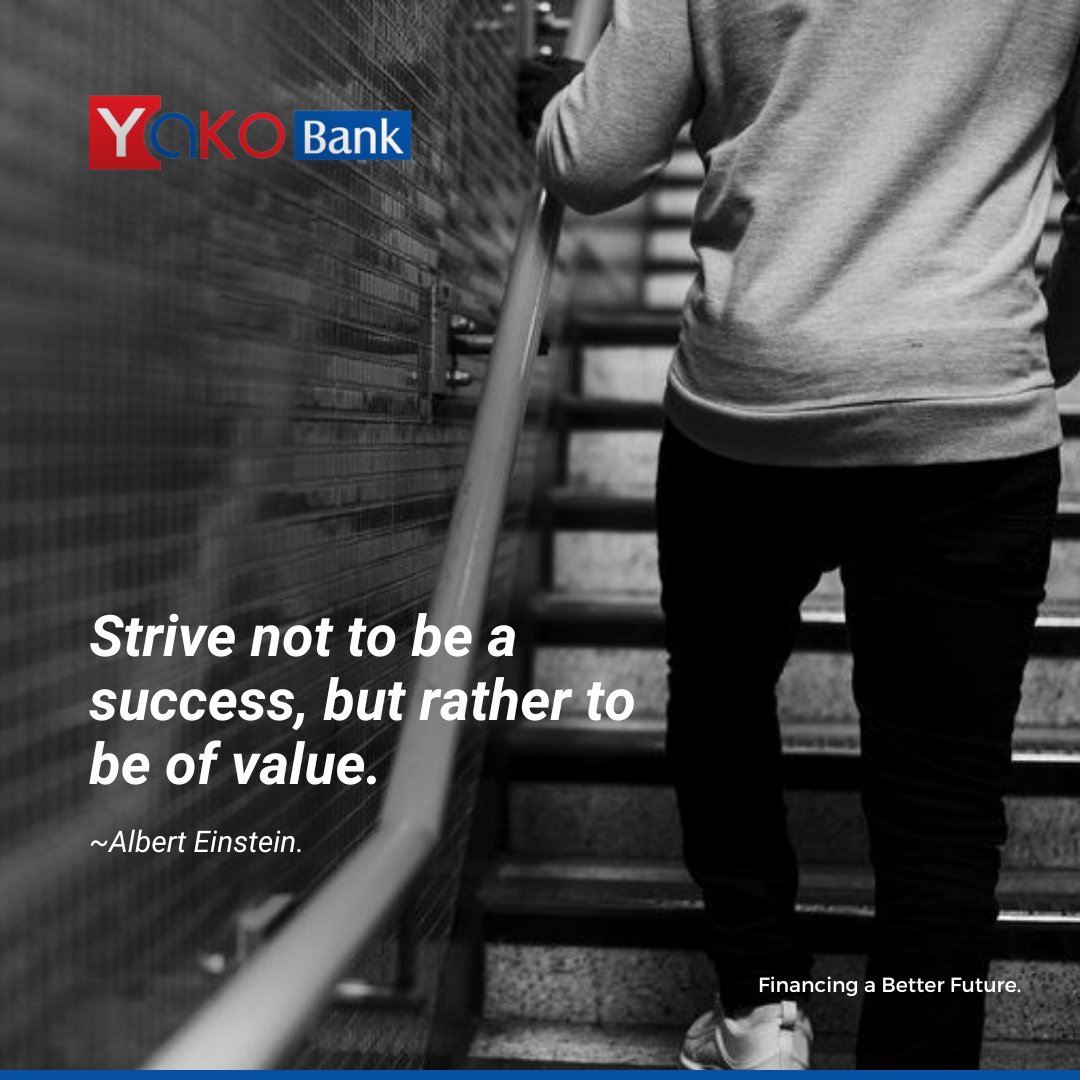 YakoBankUG's tweet photo. Don't just strive to climb the ladder of success, but also to build a ladder of value for others to climb.

#MondayMotivation #yakobank #financingabetterfuture https://t.co/cIoyWAtFTx