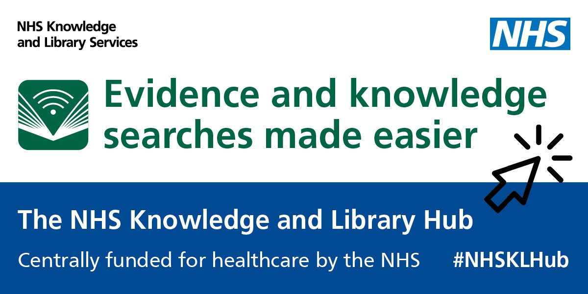 SueLaceybryant's tweet photo. Get the week off to a good start: #NHS staff & people on placement, simply Bookmark the NHS Knowledge & Library Hub. It's for you, from @NHS_HealthEdEng. Used by frontline staff for 1m + evidence searches pcm. #KnowledgeForHealthcare to improve outcomes https://t.co/f4VP9HRgPn https://t.co/4ktjupoNAz