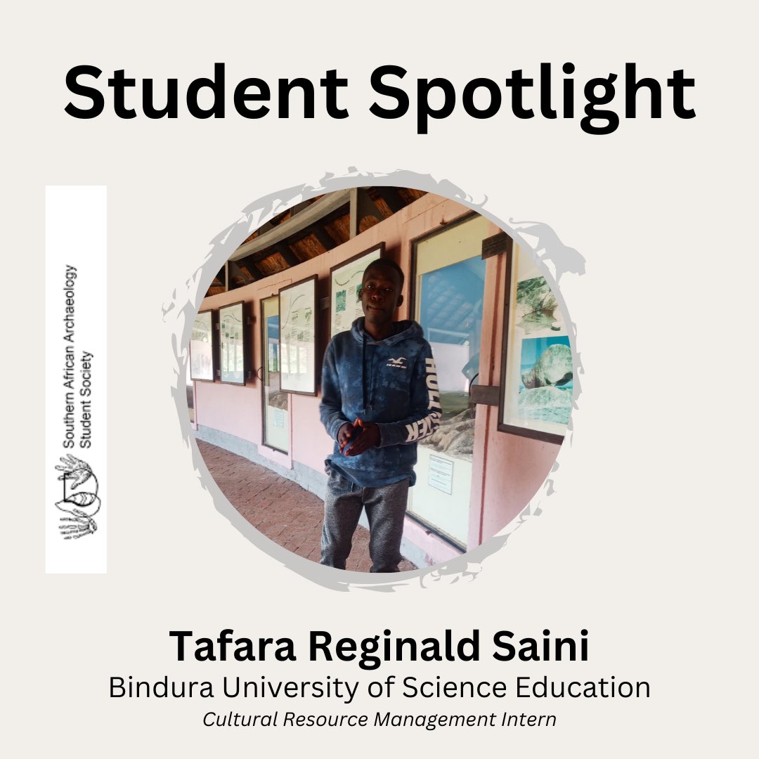 saasst_society's tweet photo. Meet Tafara! Our next featured Student Spotlight:
#archaeology #youngarchaeologist #studentspotlight #saasc #heritage #zimbabwe https://t.co/Ye88ufVctw